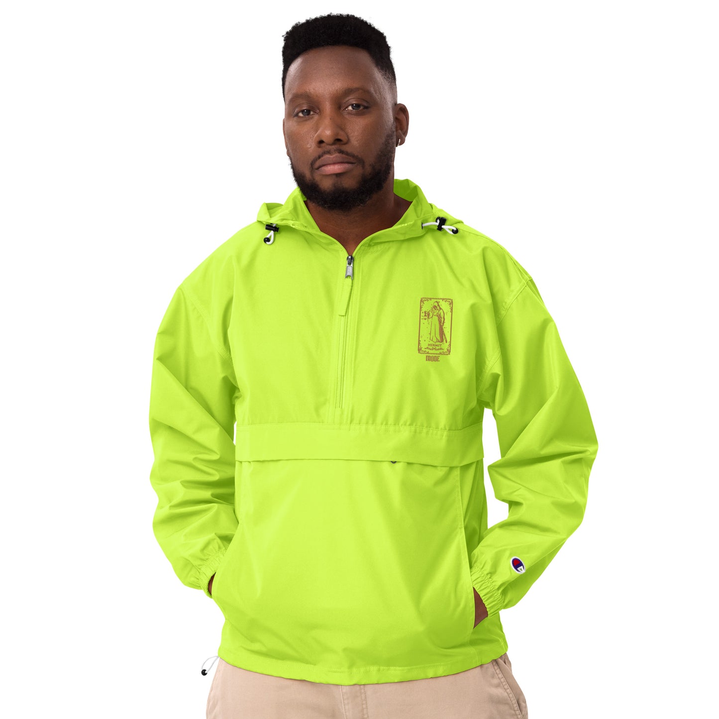 Hermit (Gold) Embroidered Unisex Champion Packable Jacket