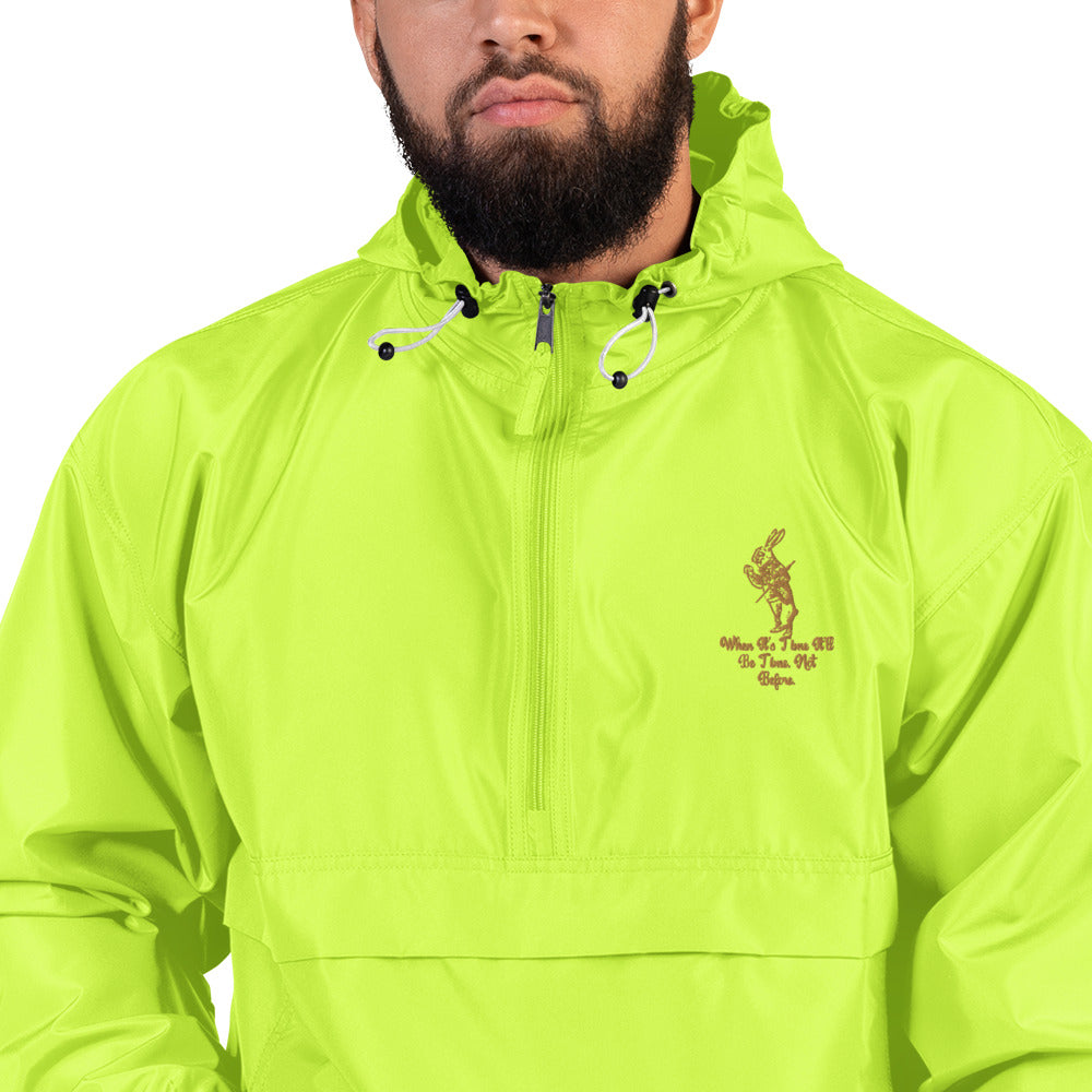 Rabbit (Gold) Embroidered Unisex Champion Packable Jacket