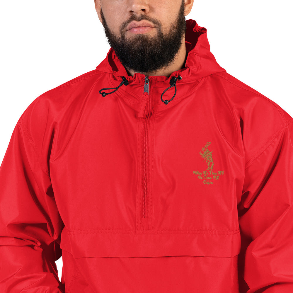 Rabbit (Gold) Embroidered Unisex Champion Packable Jacket