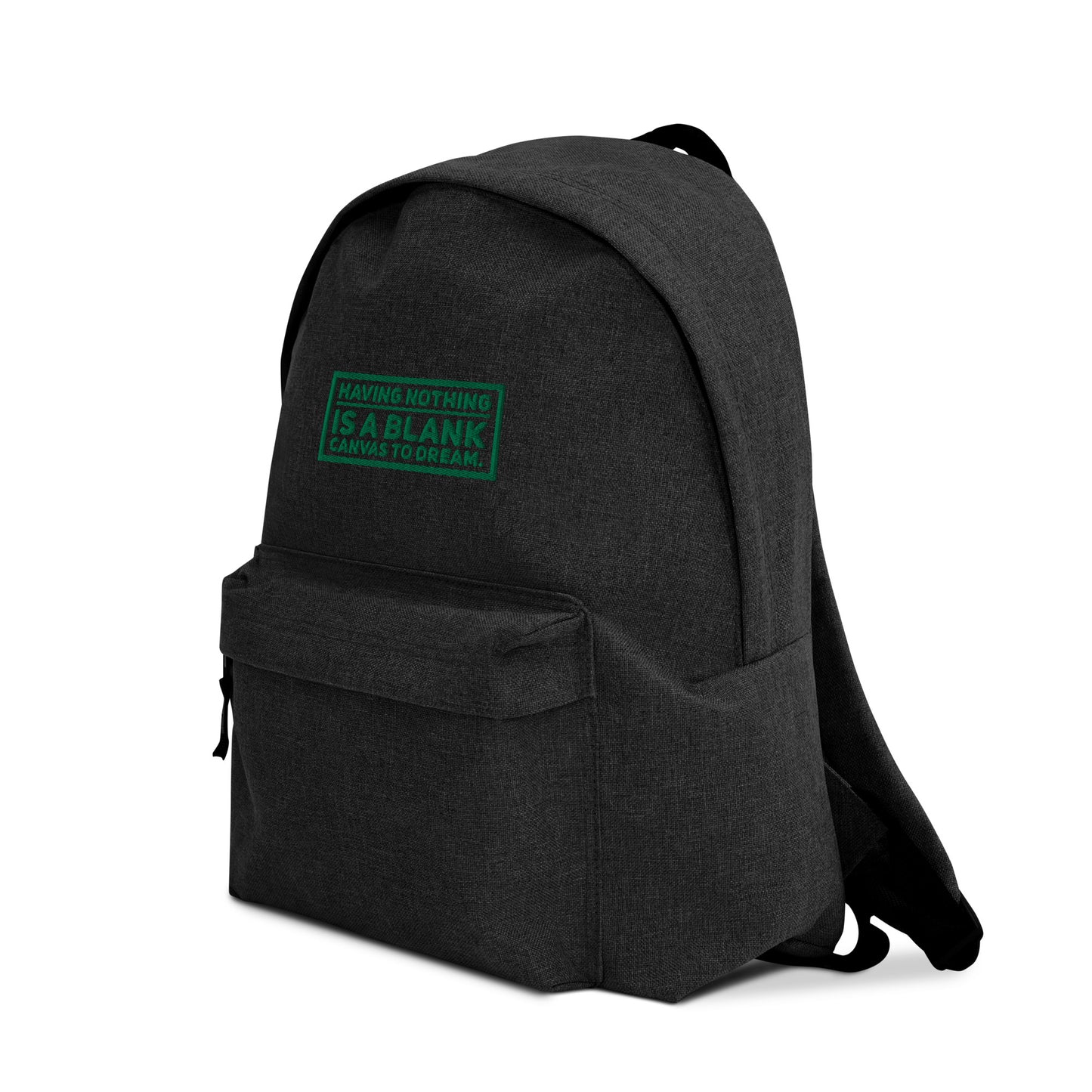 Blank Canvas (Green) Embroidered Backpack