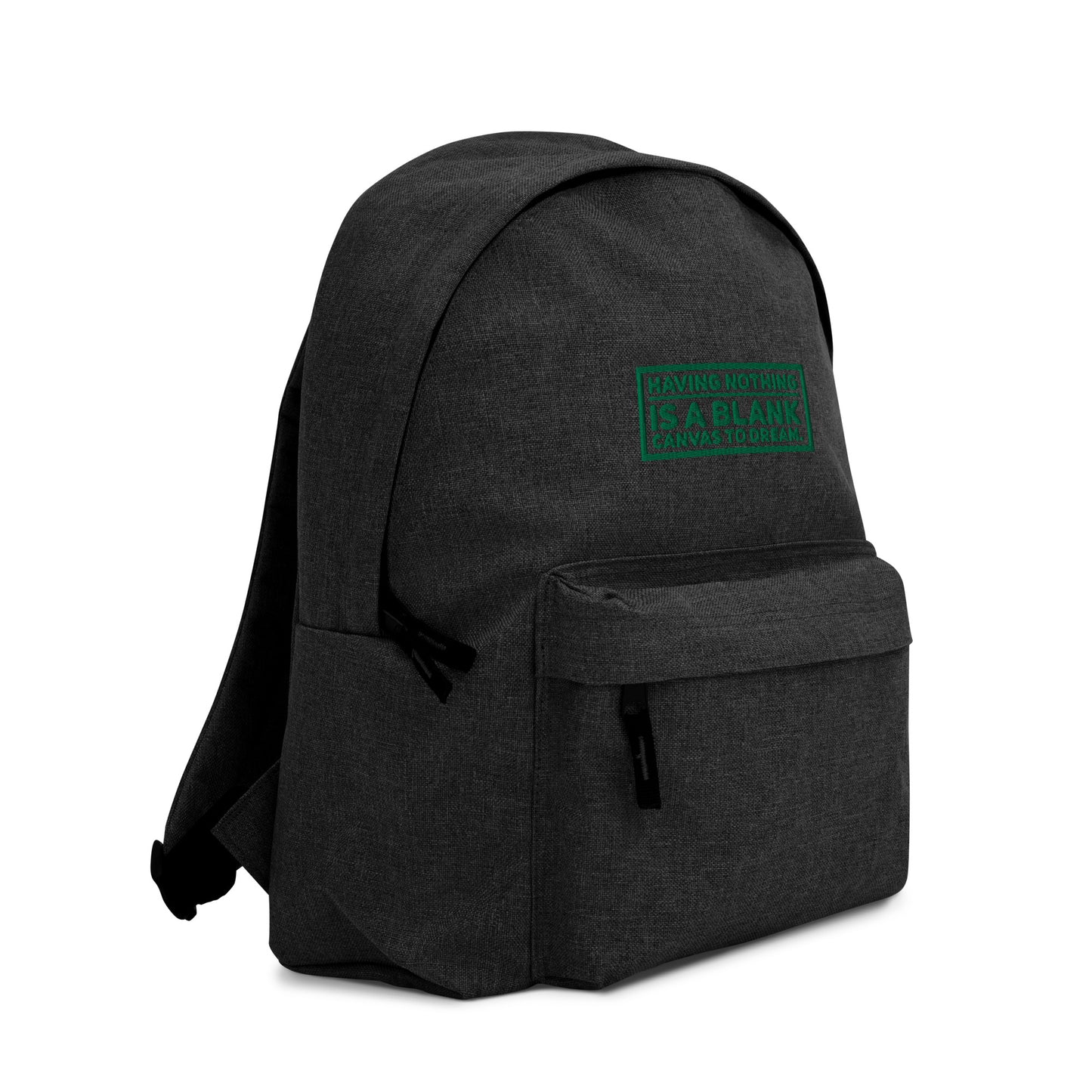 Blank Canvas (Green) Embroidered Backpack