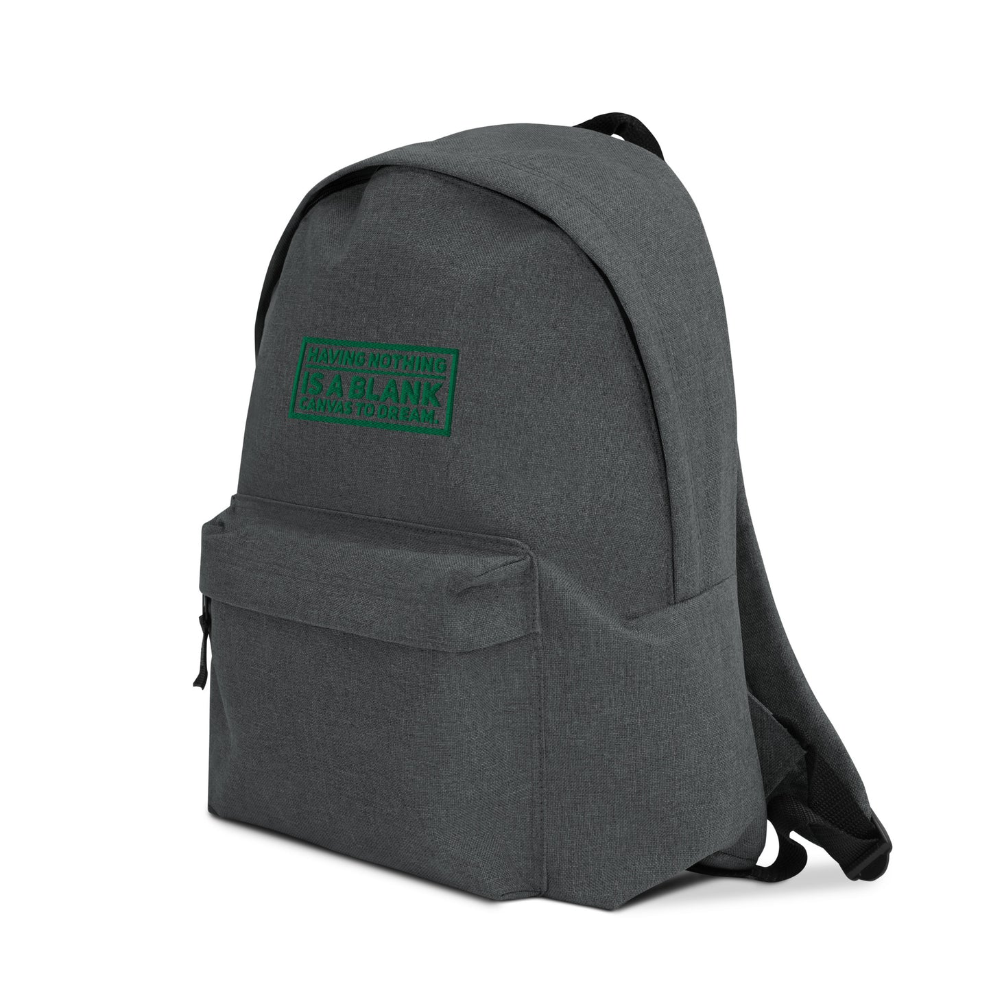 Blank Canvas (Green) Embroidered Backpack