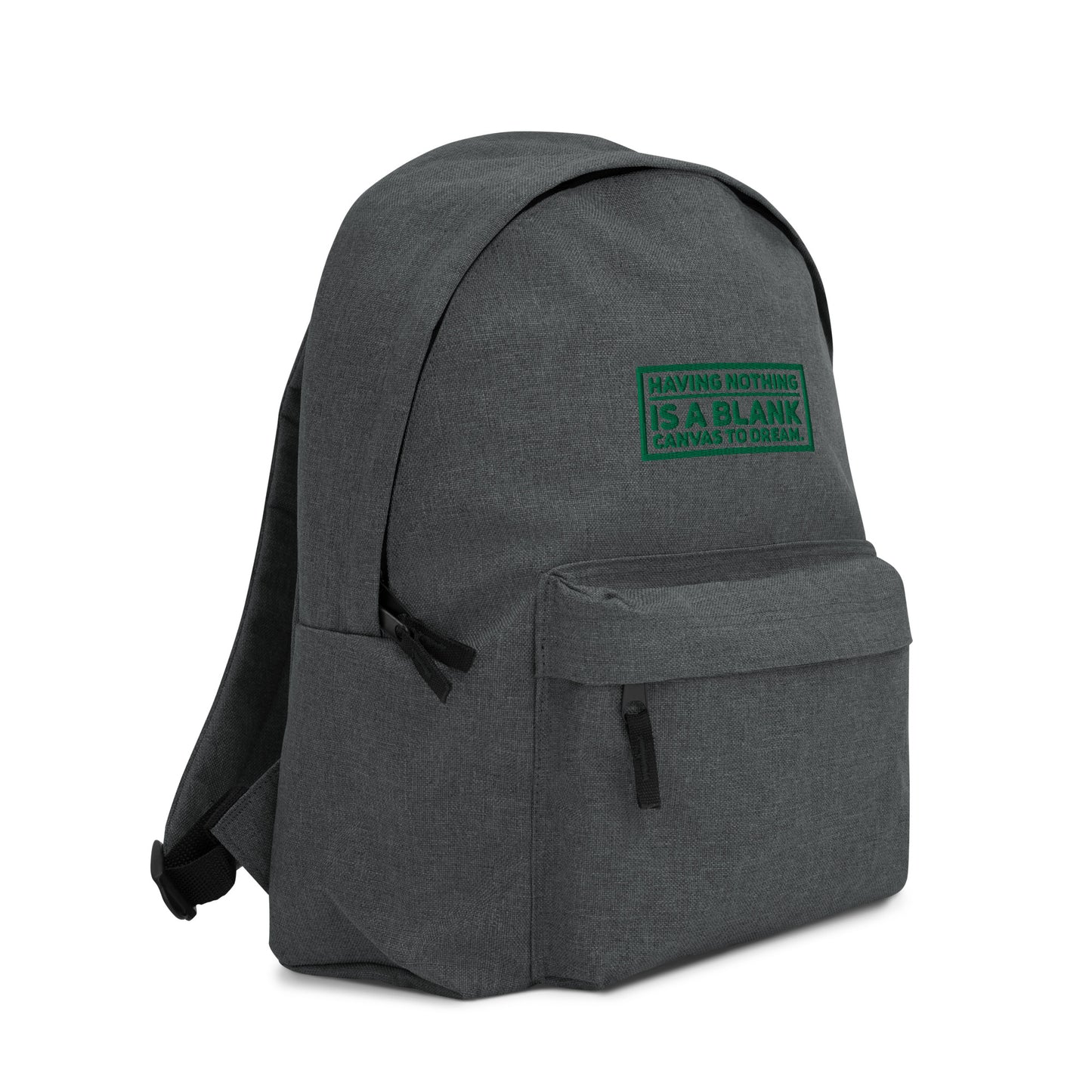 Blank Canvas (Green) Embroidered Backpack