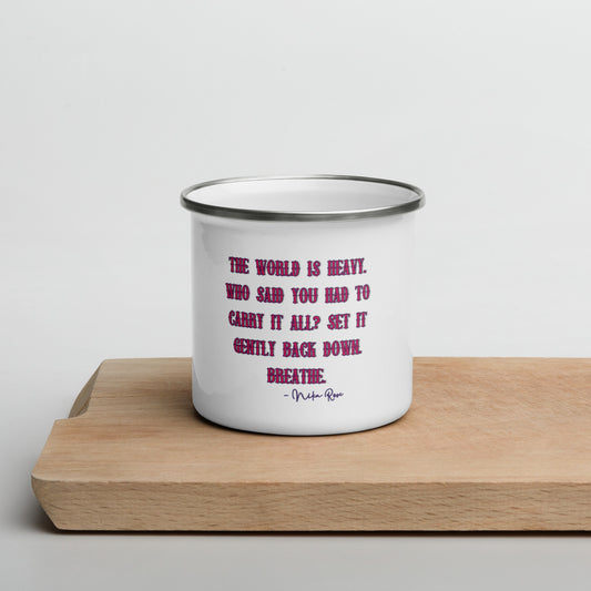 Nika's Prose Enamel Mug