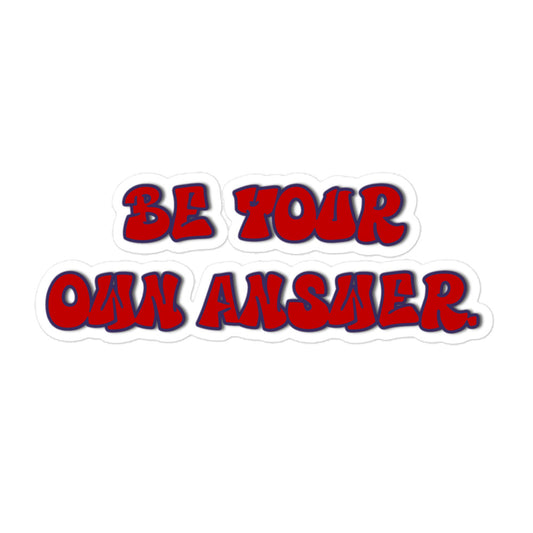 The Answer #1 Bubble-free Stickers