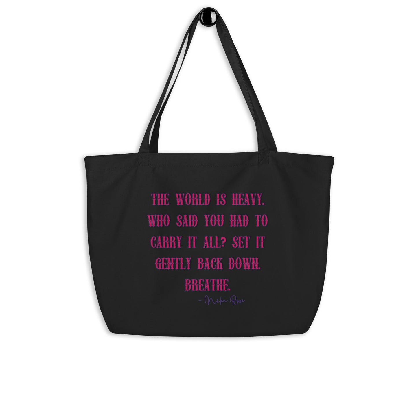 Nika's Prose Large Organic Tote Bag