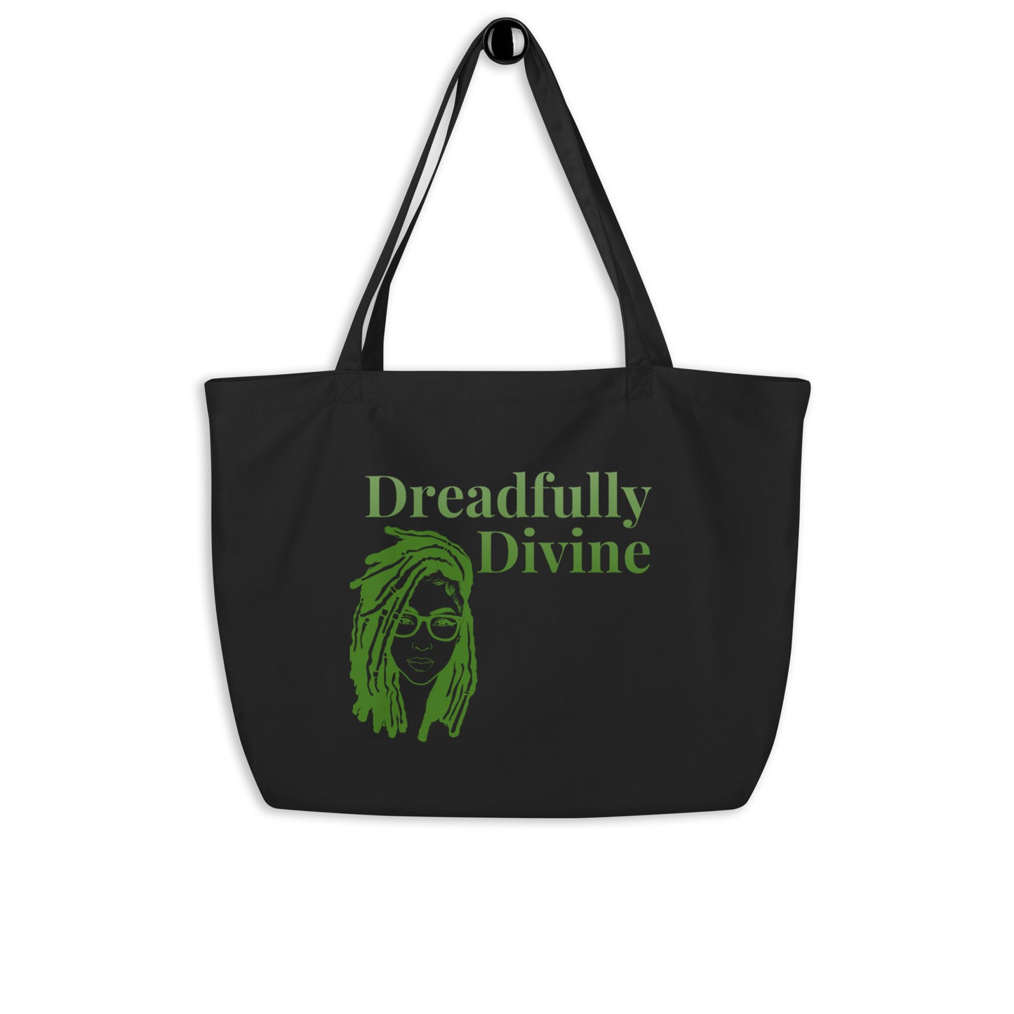 DD Woman (Green) Large Organic Tote Bag