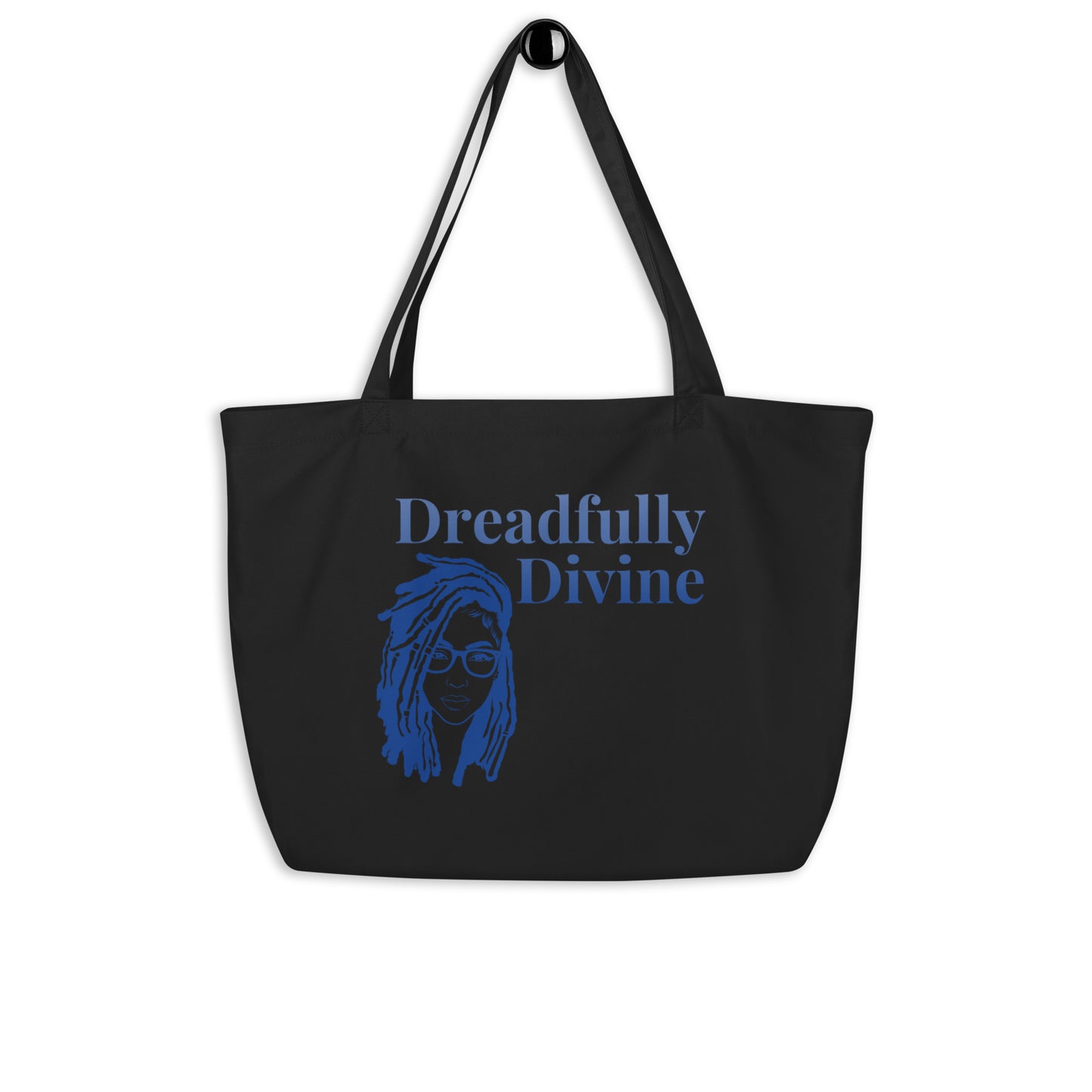 DD Woman (Blue) Large Organic Tote Bag