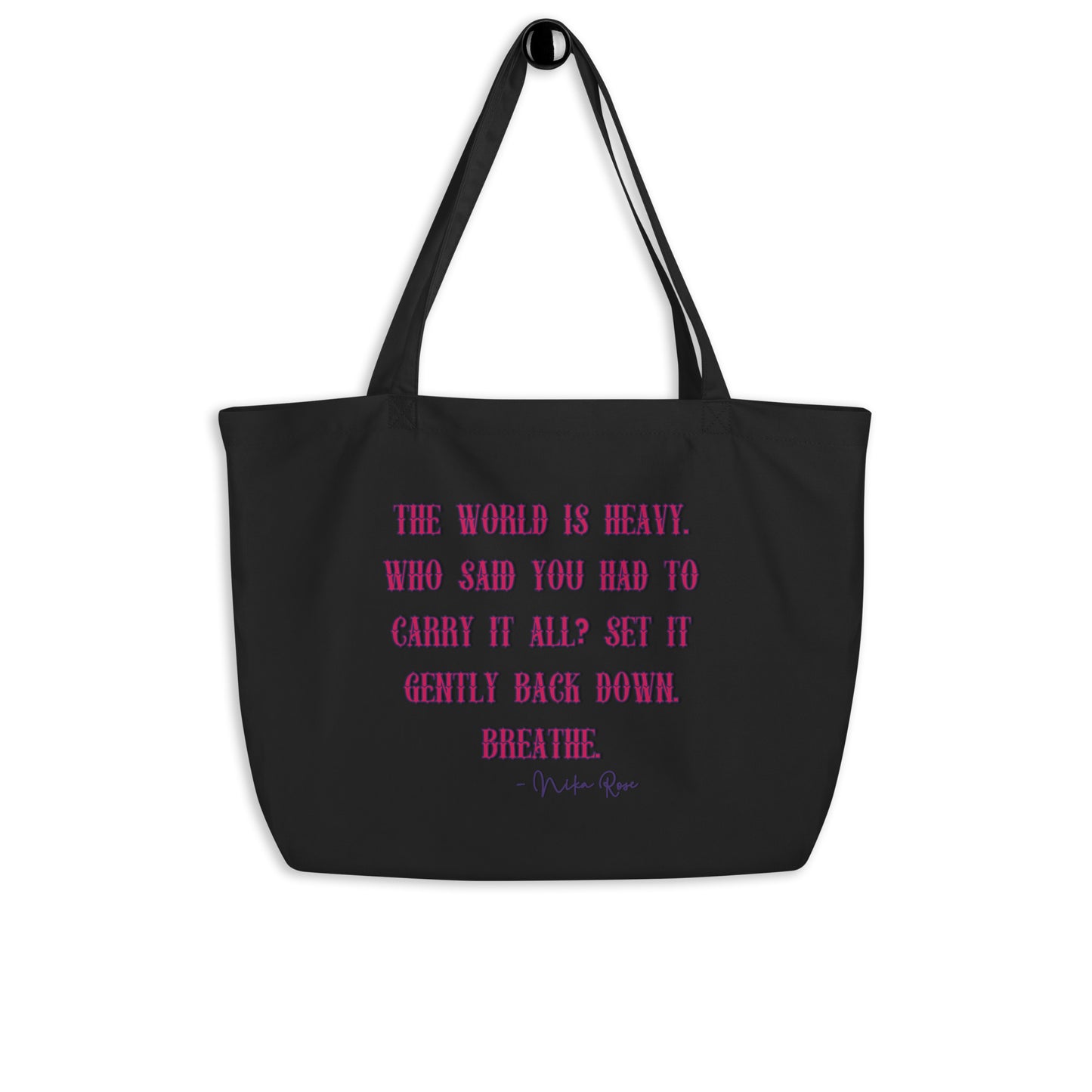 Nika's Prose Large Organic Tote Bag