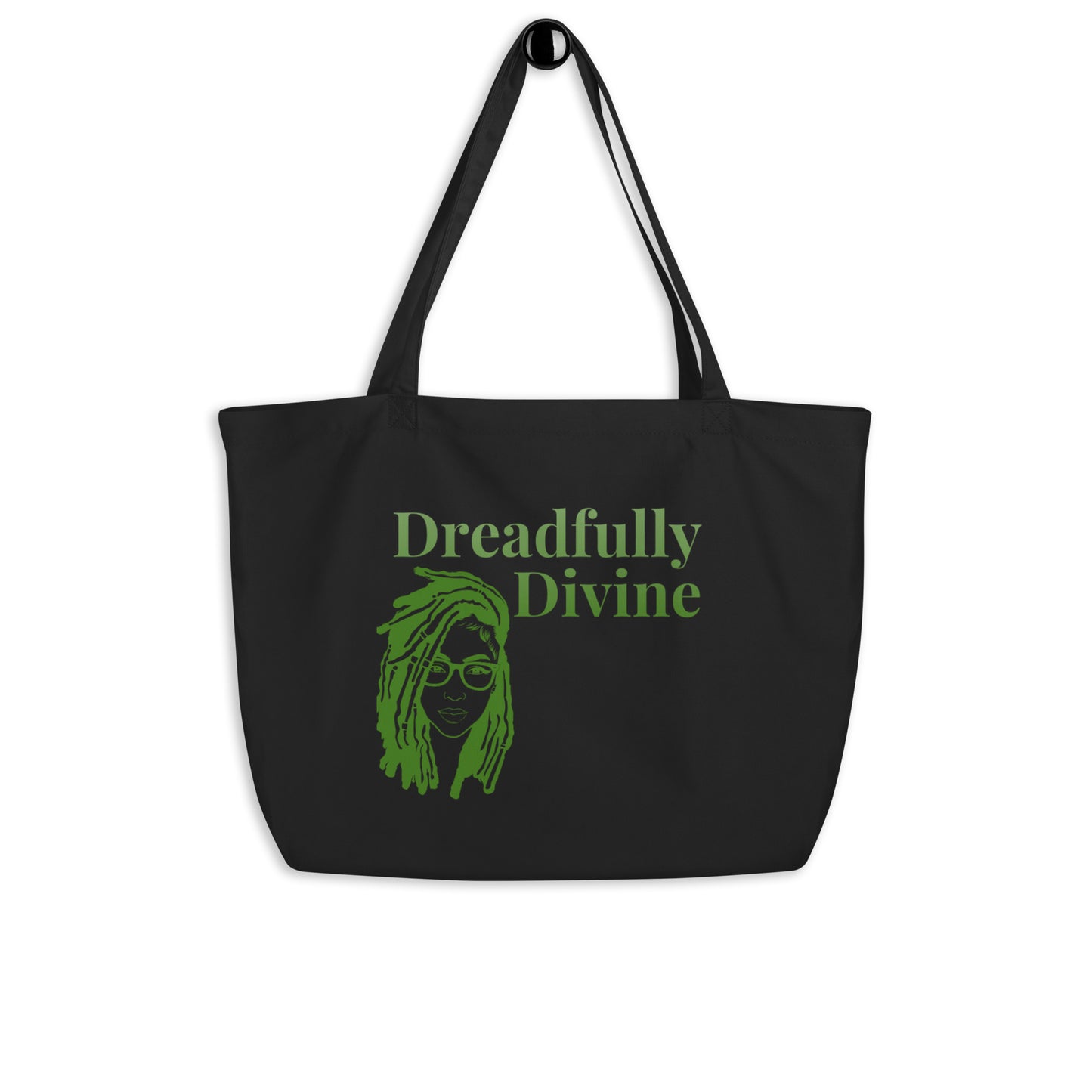 DD Woman (Green) Large Organic Tote Bag