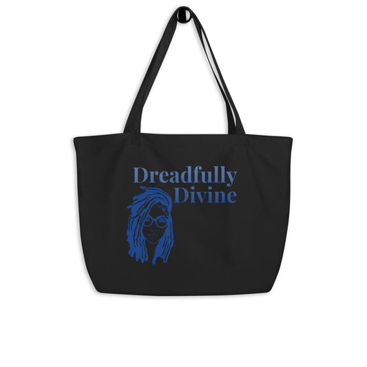 DD Woman (Blue) Large Organic Tote Bag