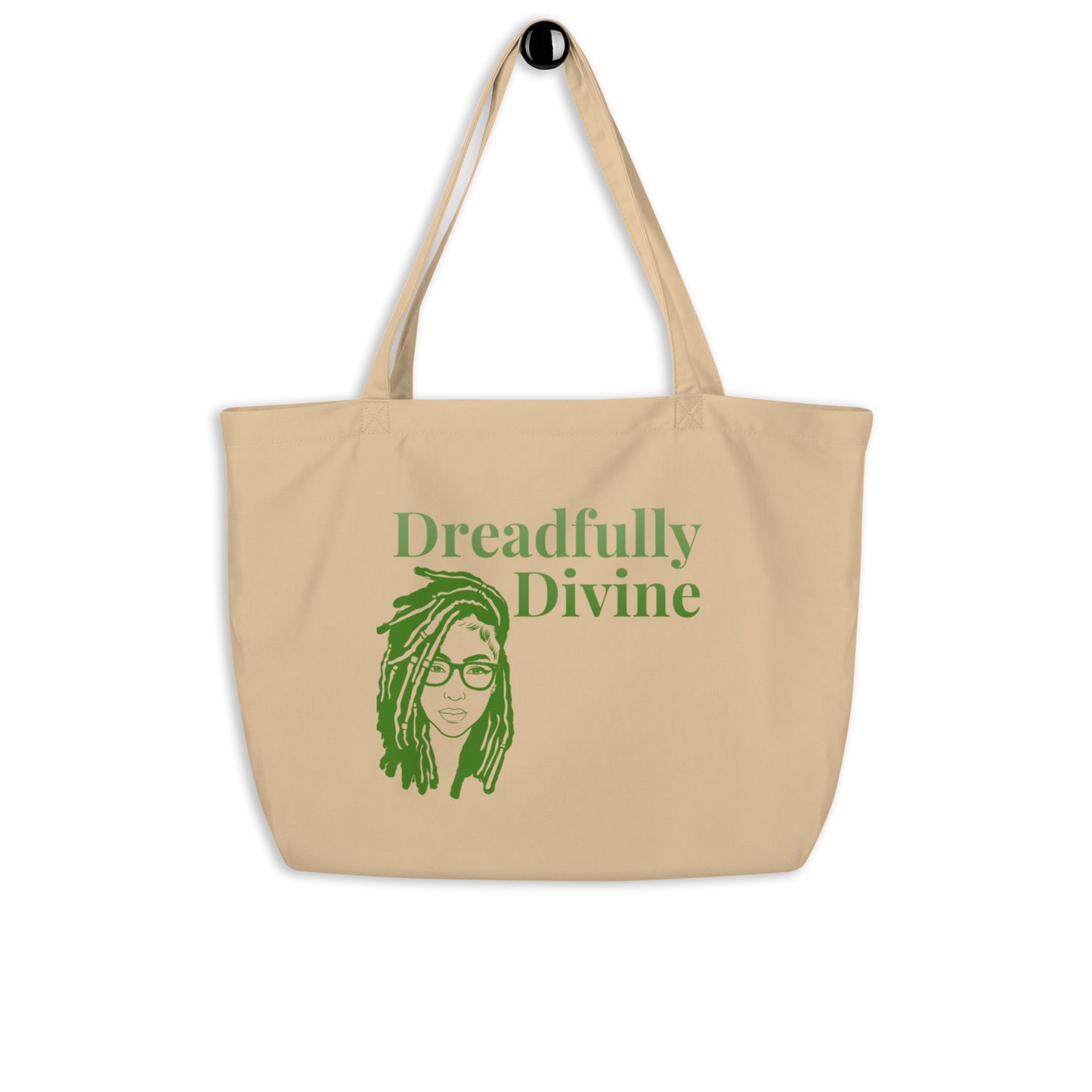 DD Woman (Green) Large Organic Tote Bag