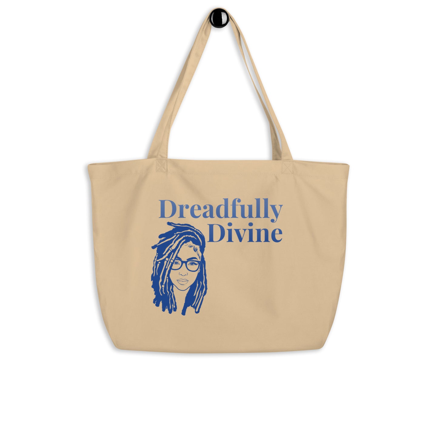 DD Woman (Blue) Large Organic Tote Bag