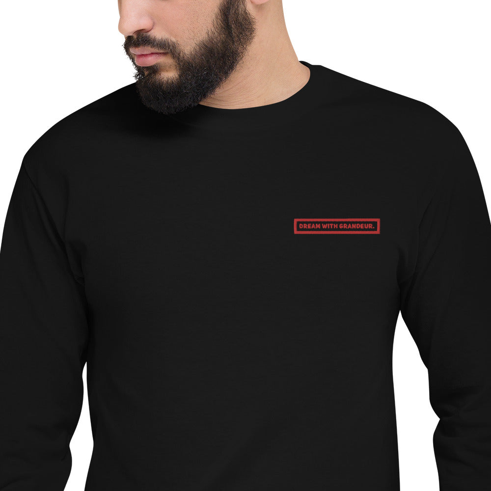 With Grandeur #2 (Embroidered) Men's Champion Long Sleeve Shirt