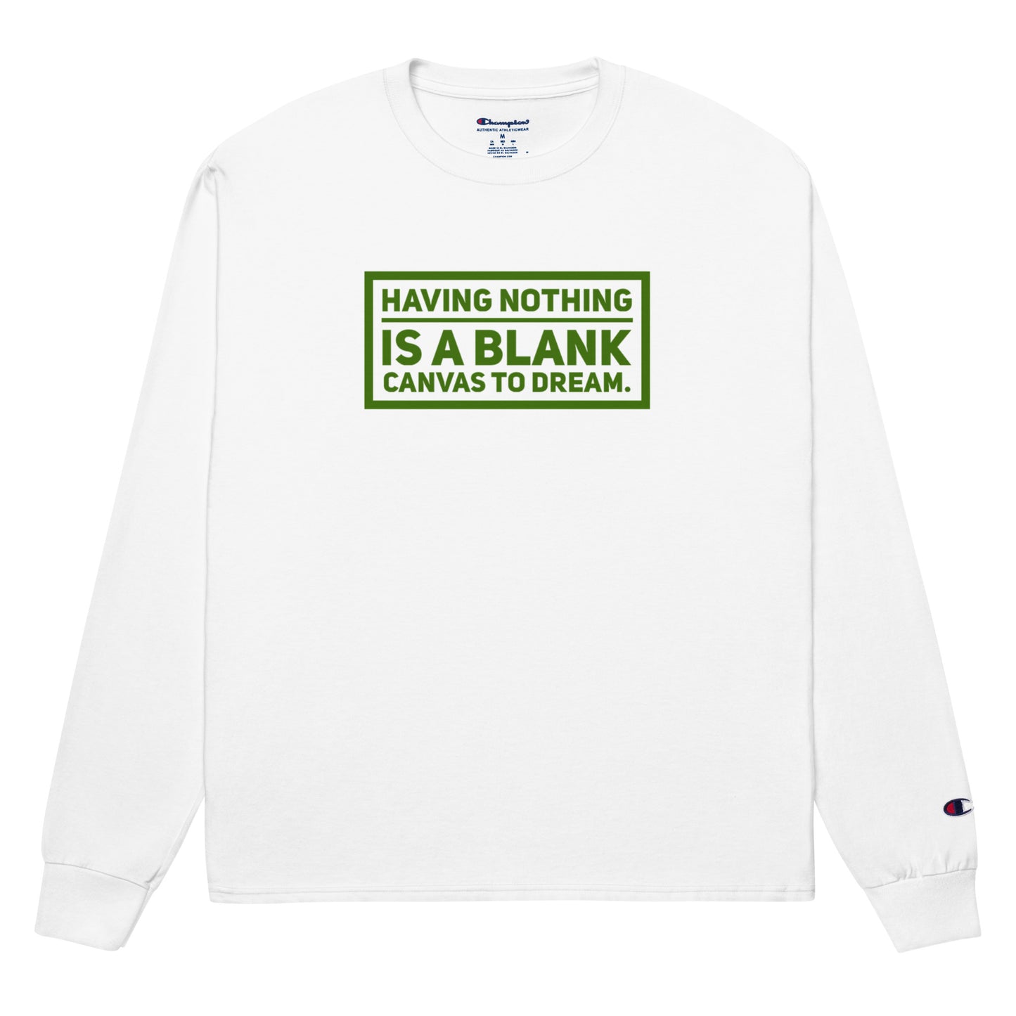 Blank Canvas (Green) Men's Champion Long Sleeve Shirt