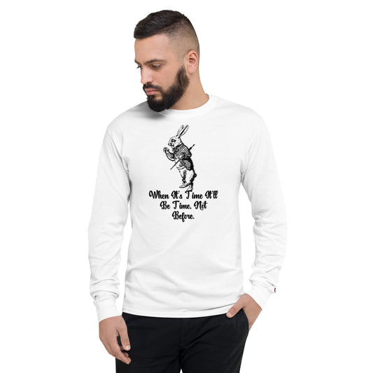 Rabbit (Black) Men's Champion Long Sleeve Shirt