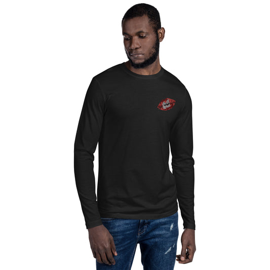 In A Word (Logo) Men's Long Sleeve Fitted Crew