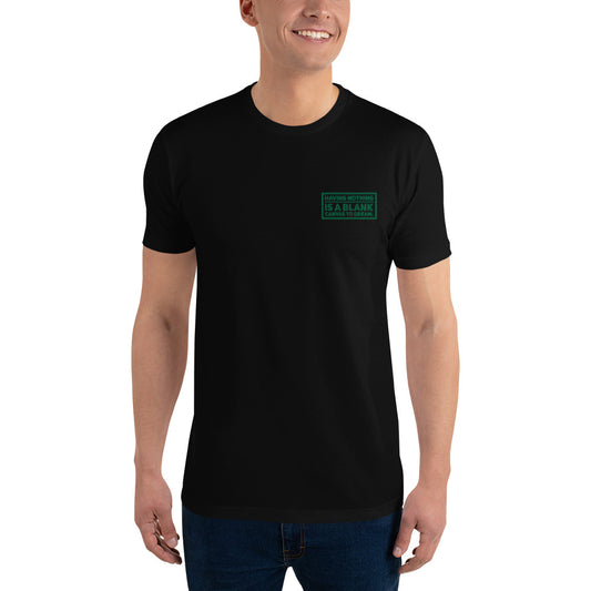 Blank Canvas (Green) Men's Fitted Embroidered Short Sleeve T-shirt