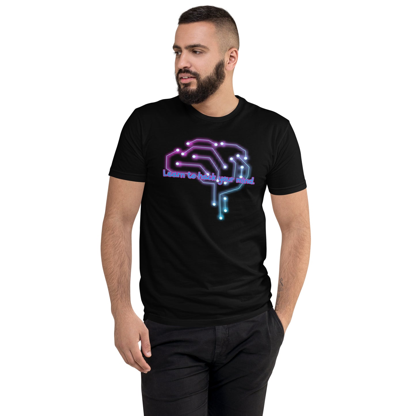 Brain Waves Men's Fitted Short Sleeve T-shirt