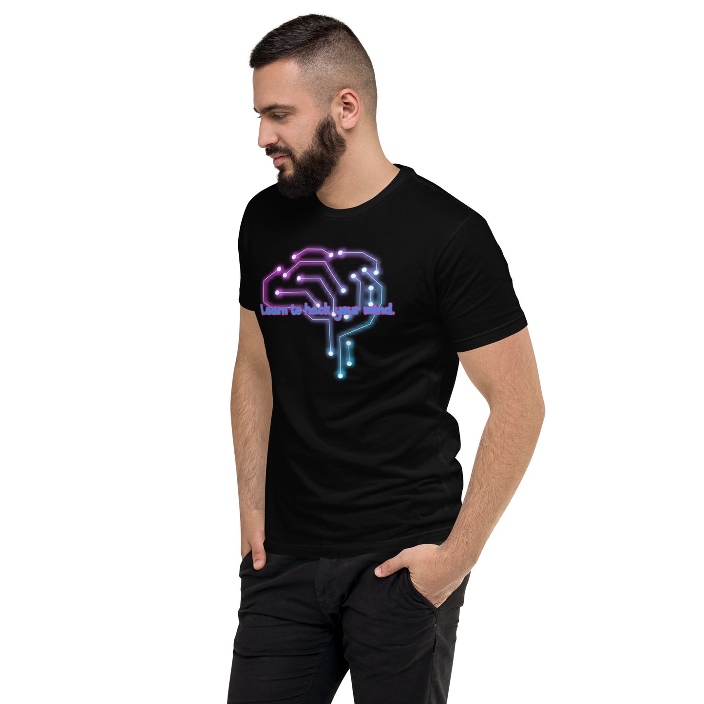 Brain Waves Men's Fitted Short Sleeve T-shirt