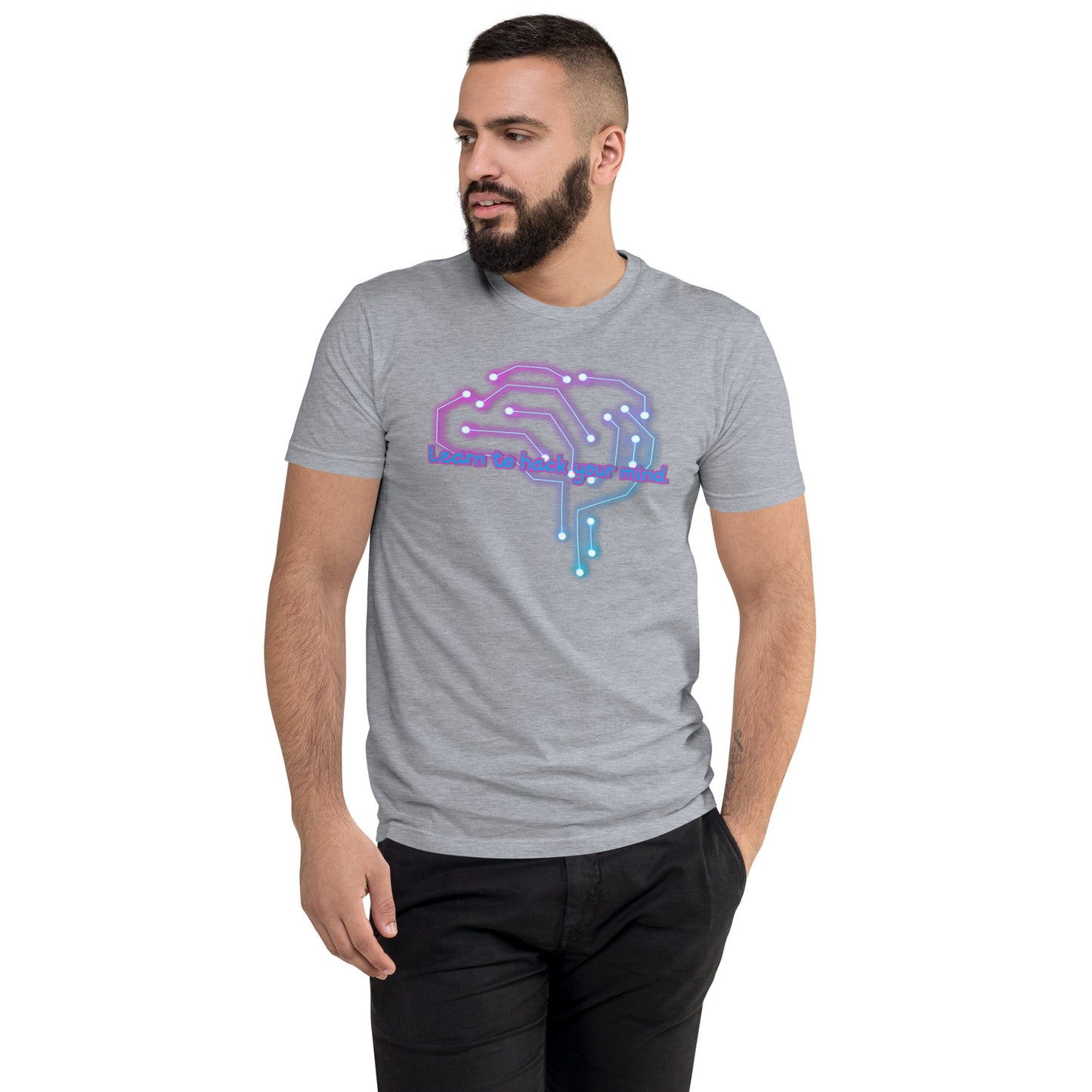 Brain Waves Men's Fitted Short Sleeve T-shirt