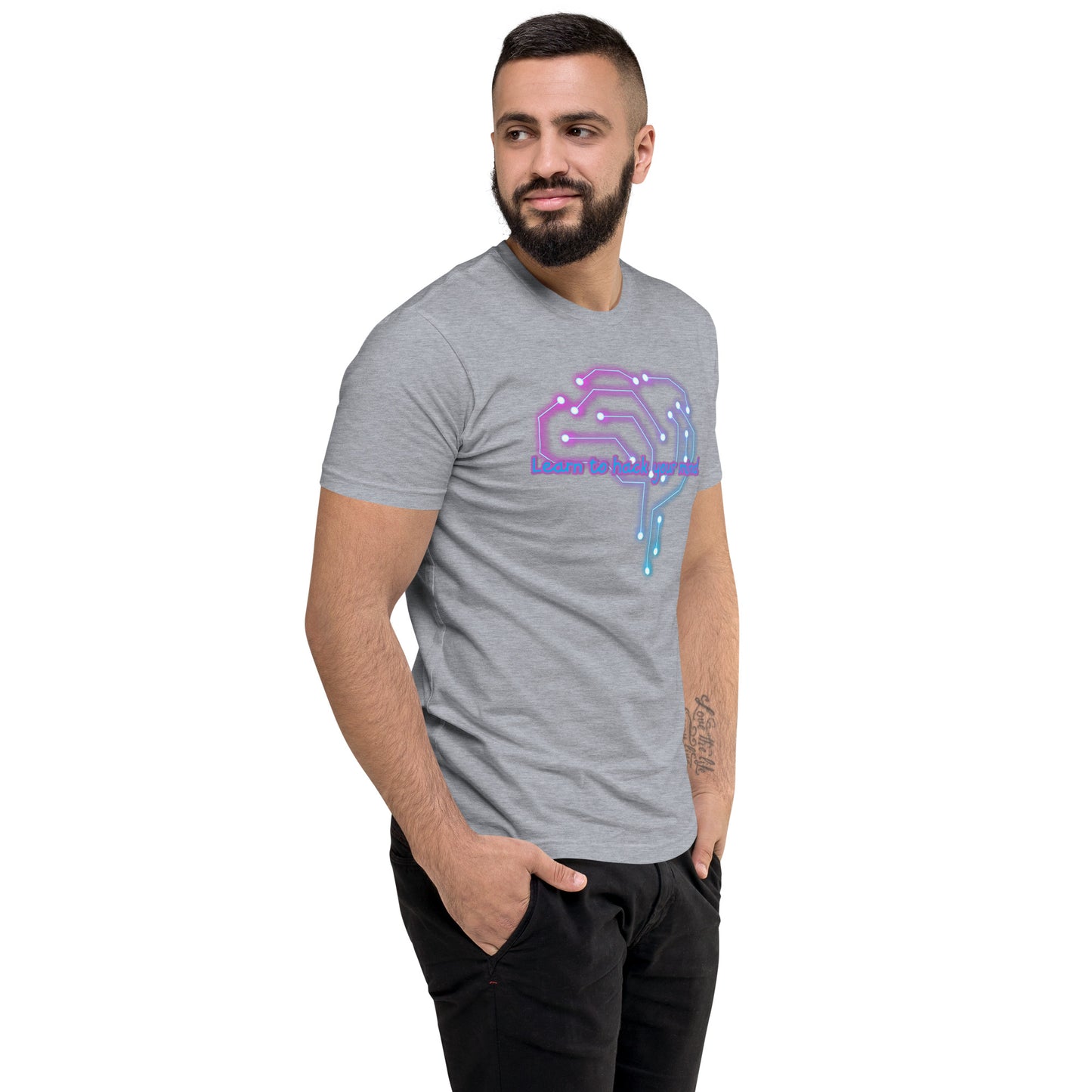 Brain Waves Men's Fitted Short Sleeve T-shirt