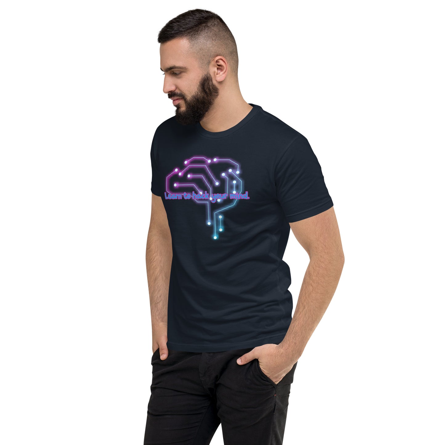 Brain Waves Men's Fitted Short Sleeve T-shirt