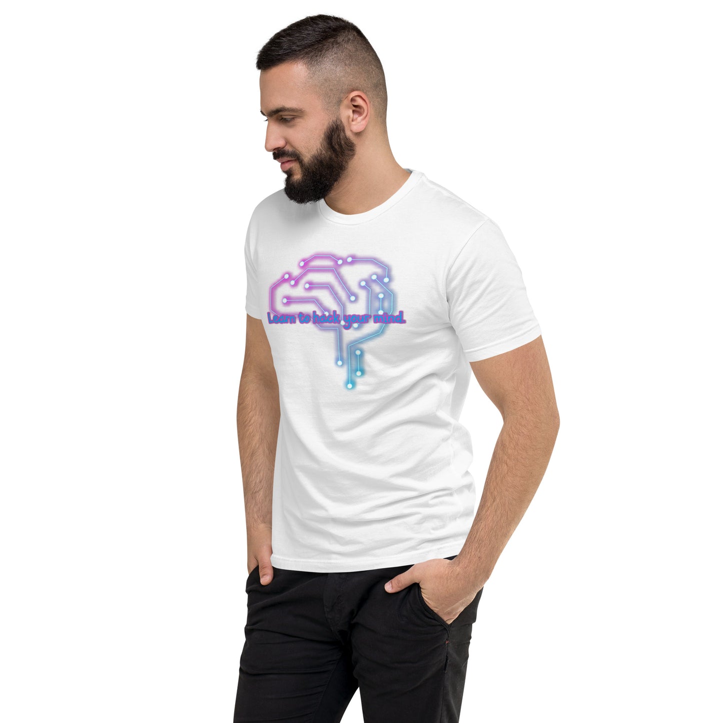 Brain Waves Men's Fitted Short Sleeve T-shirt