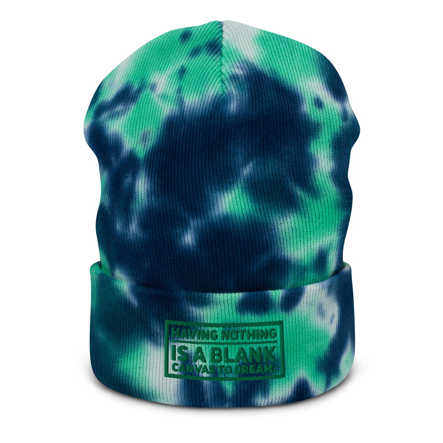 Blank Canvas (Green) Tie-dye Beanie