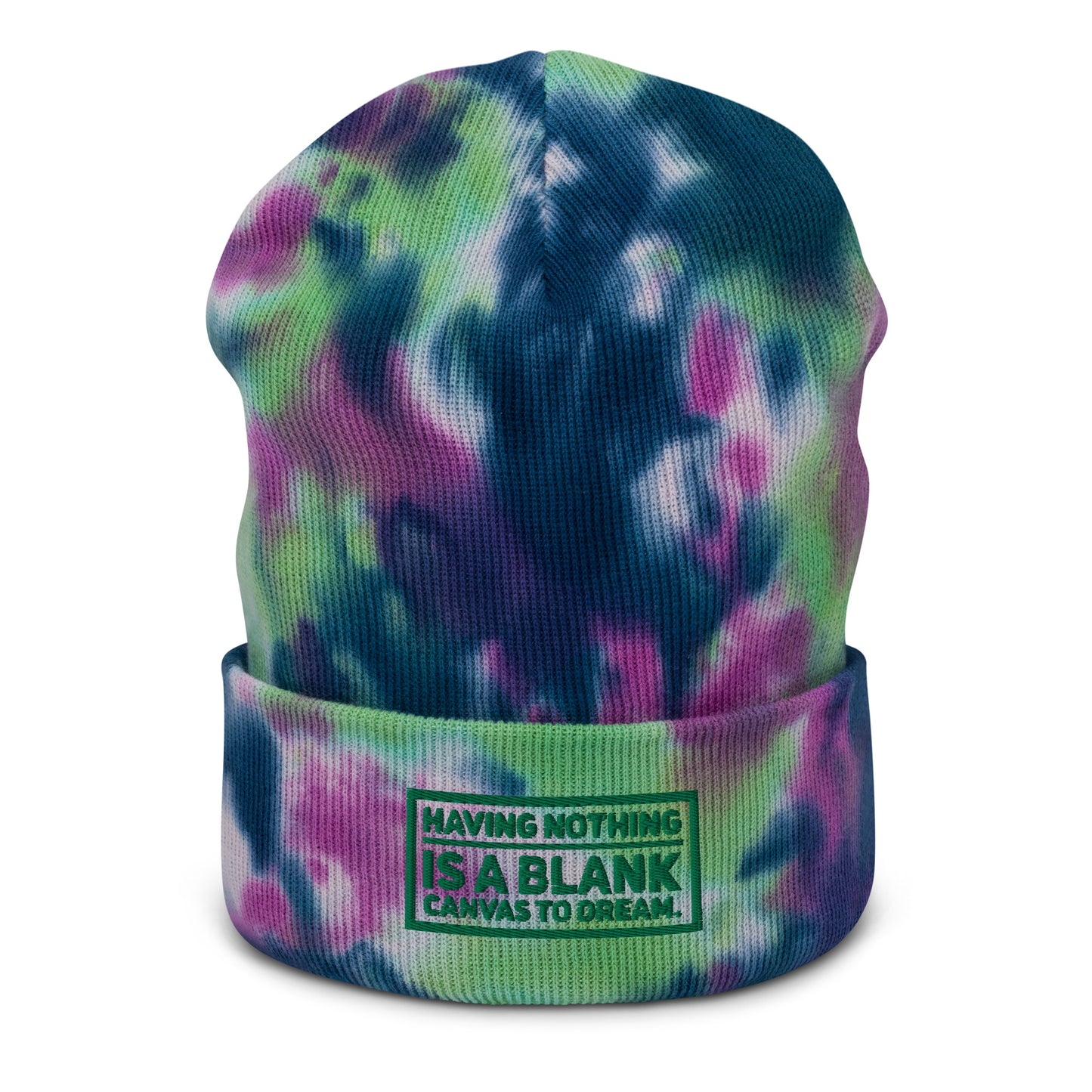 Blank Canvas (Green) Tie-dye Beanie