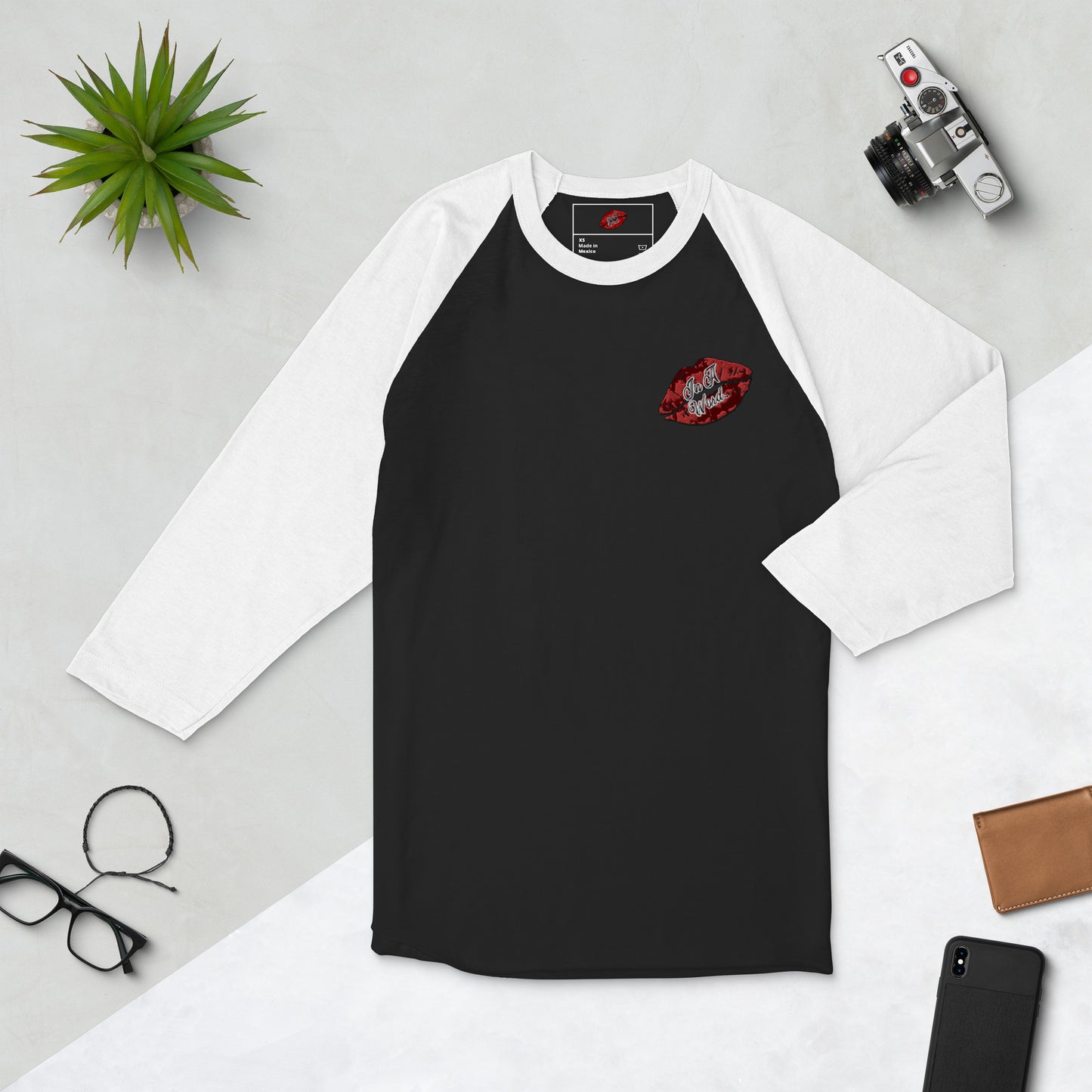 In A Word (Logo) Unisex 3/4 Sleeve Raglan Shirt