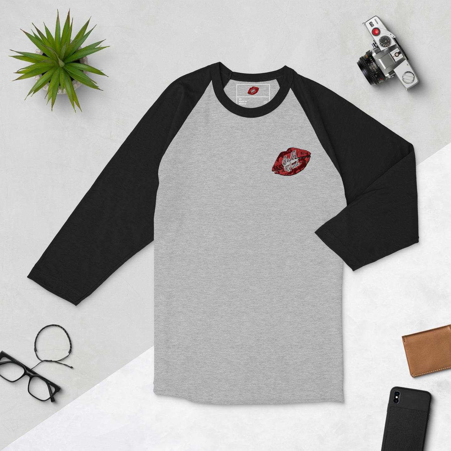 In A Word (Logo) Unisex 3/4 Sleeve Raglan Shirt