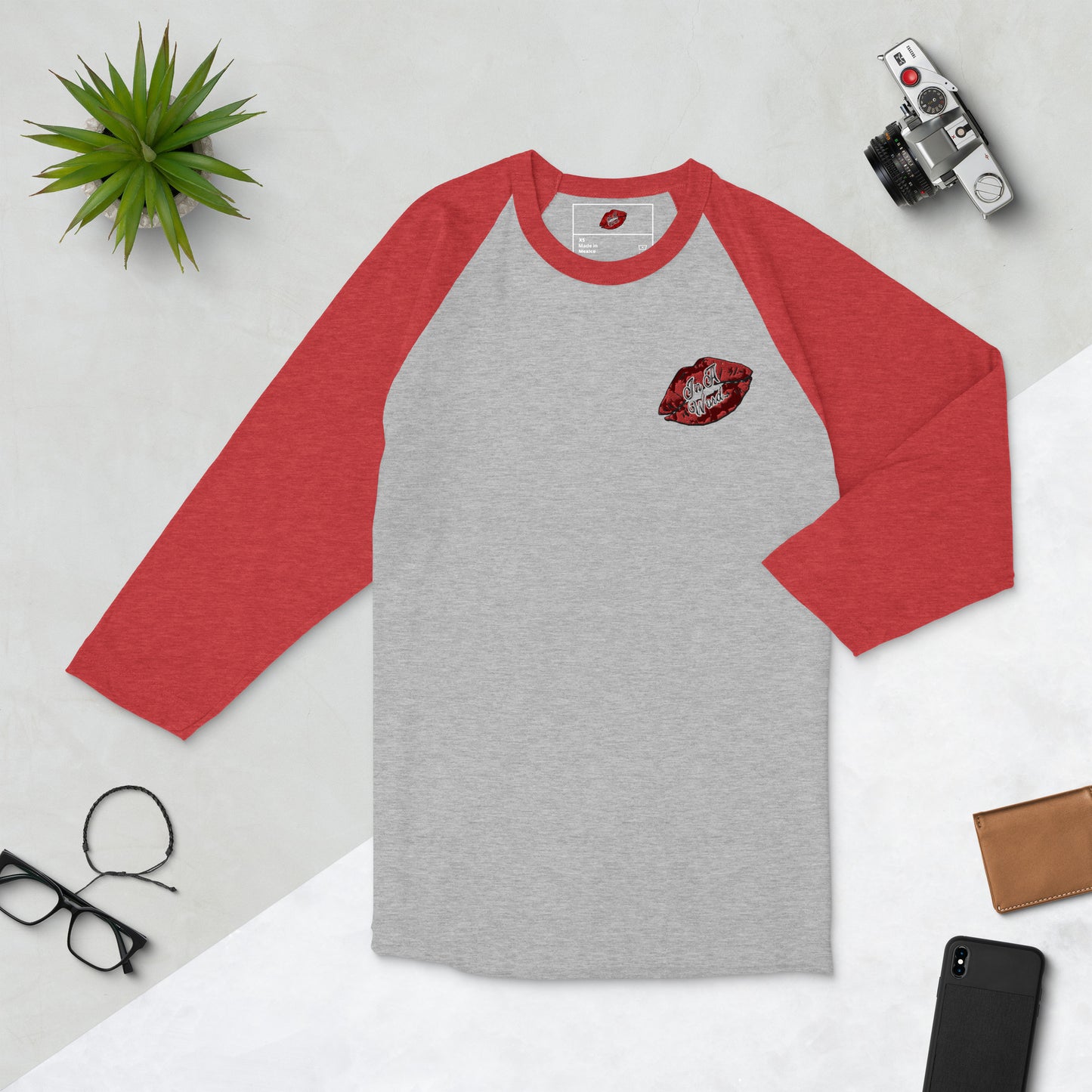 In A Word (Logo) Unisex 3/4 Sleeve Raglan Shirt