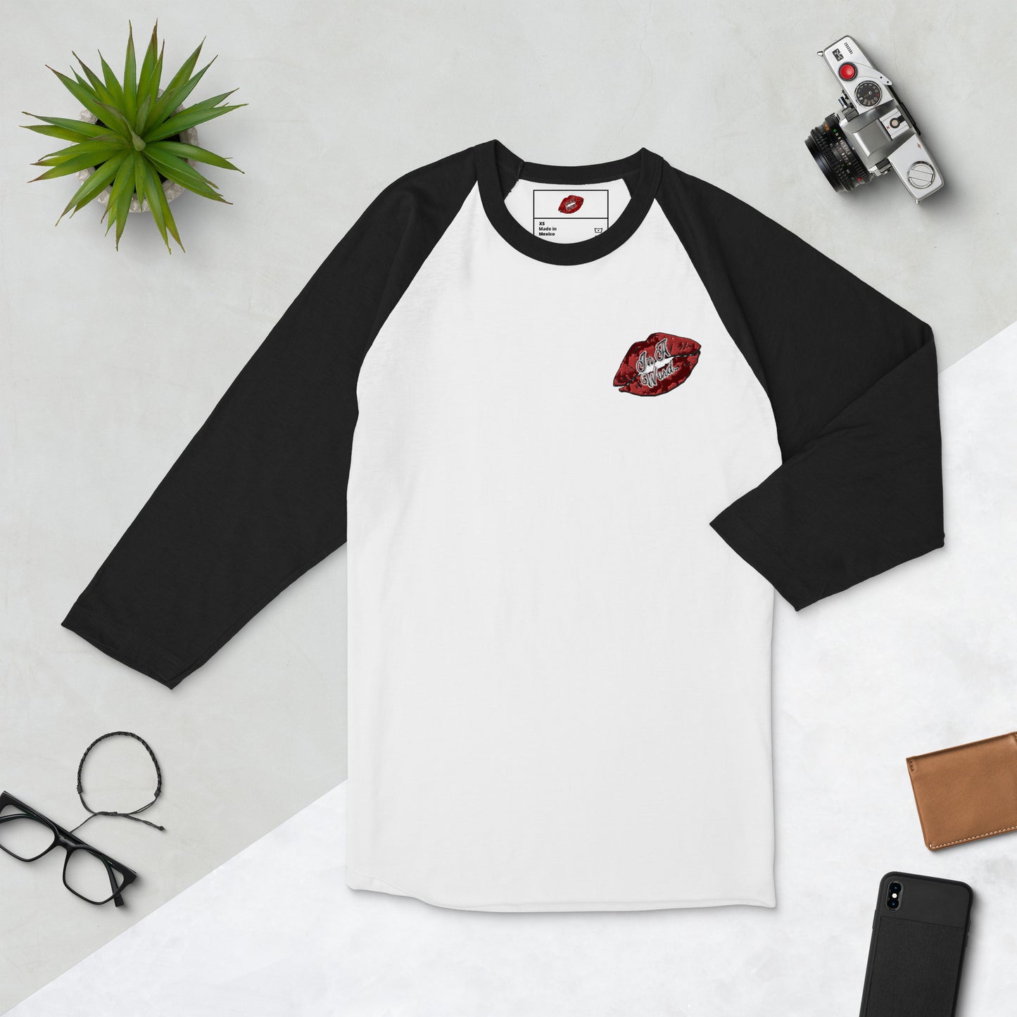 In A Word (Logo) Unisex 3/4 Sleeve Raglan Shirt