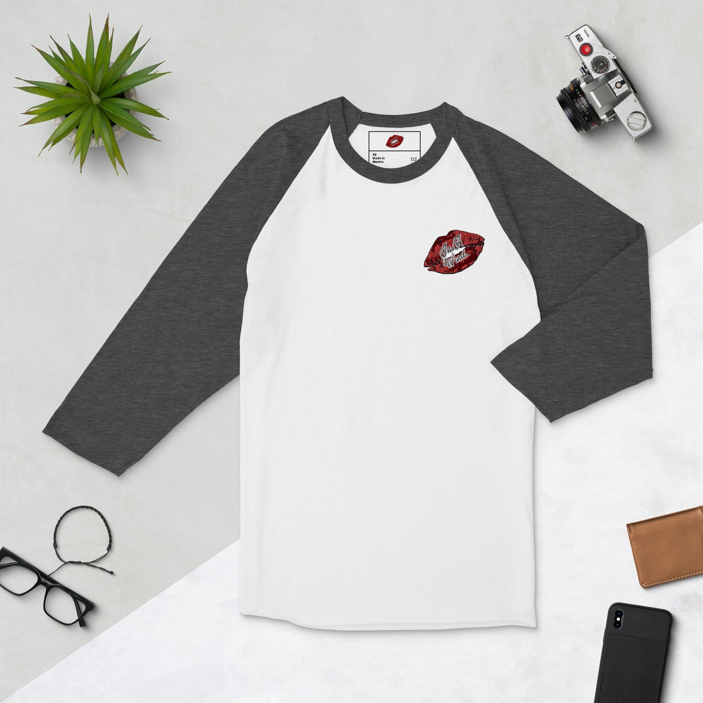 In A Word (Logo) Unisex 3/4 Sleeve Raglan Shirt