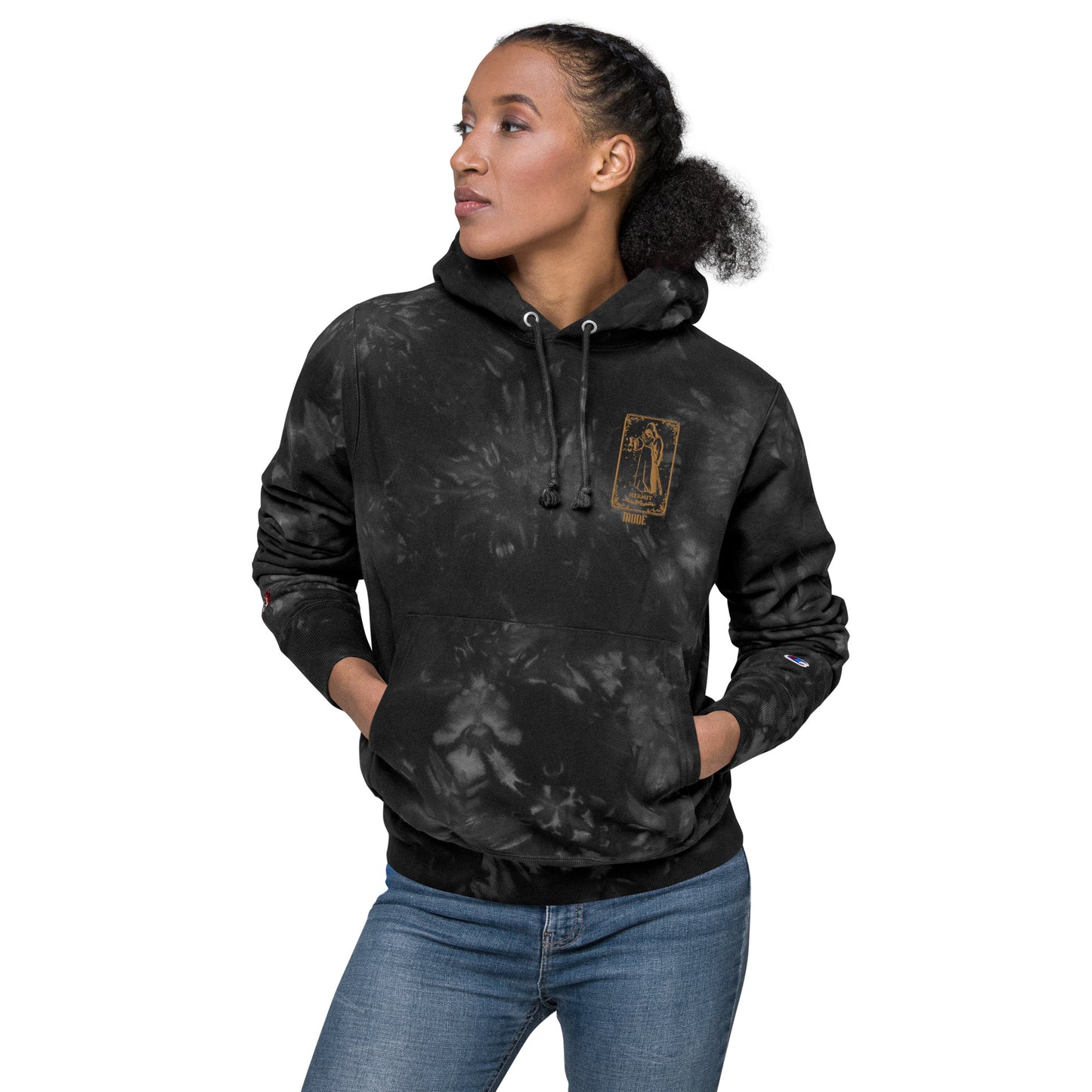 Hermit (Gold) Unisex Champion Tie-dye Hoodie