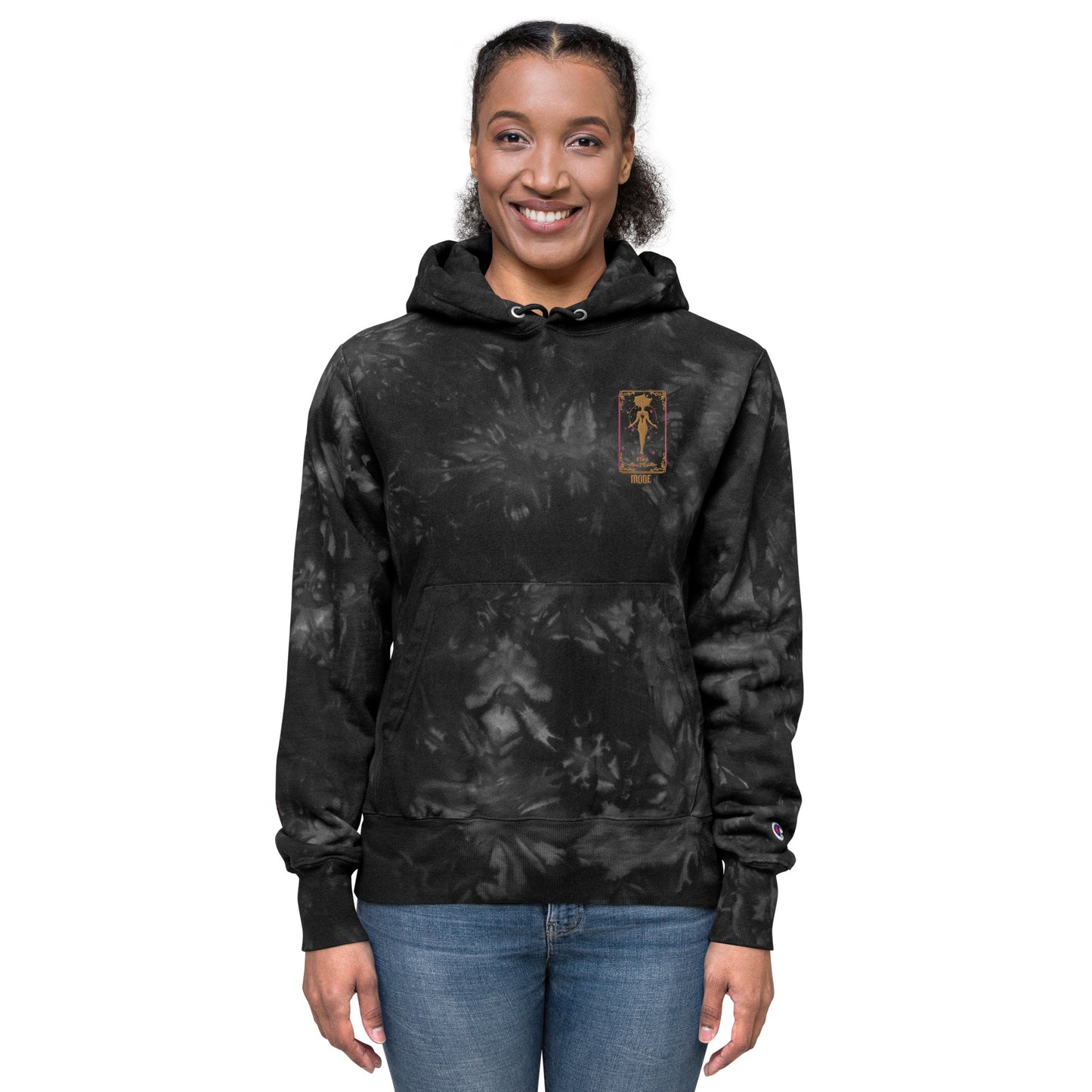 Star (Gold) Unisex Champion Tie-Dye Hoodie