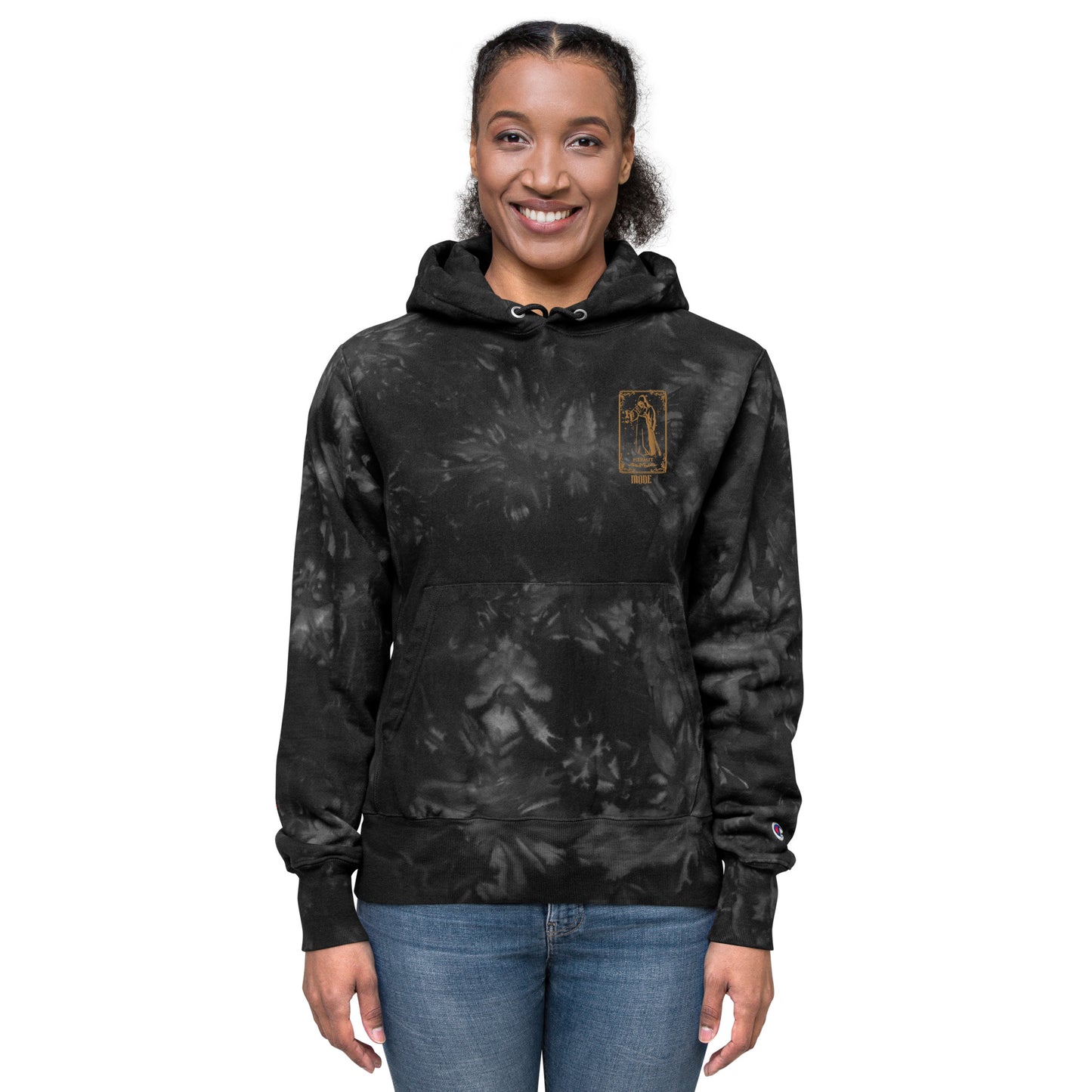 Hermit (Gold) Unisex Champion Tie-dye Hoodie