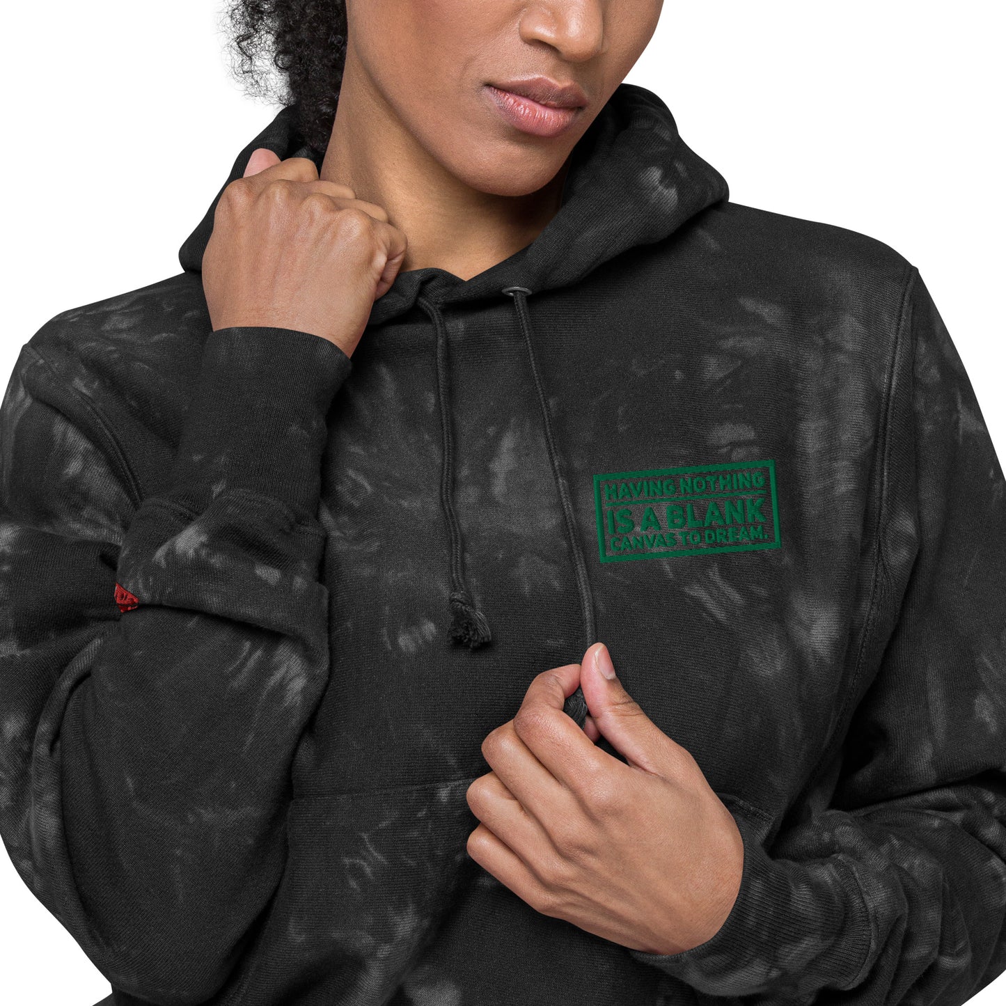 Blank Canvas (Green) Unisex Champion Tie-dye Hoodie