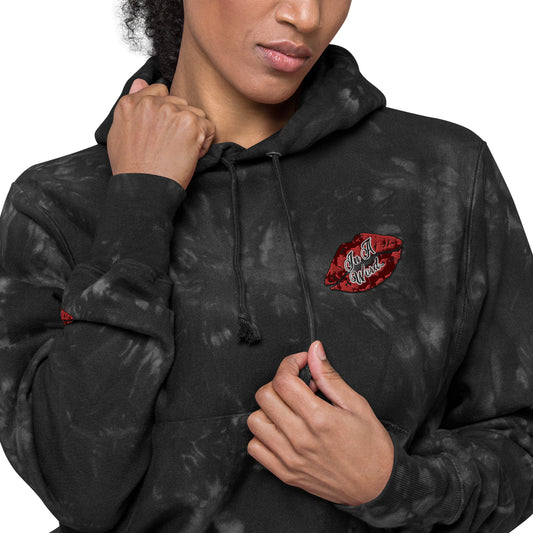 In A Word (Logo) Unisex Champion Tie-dye Hoodie