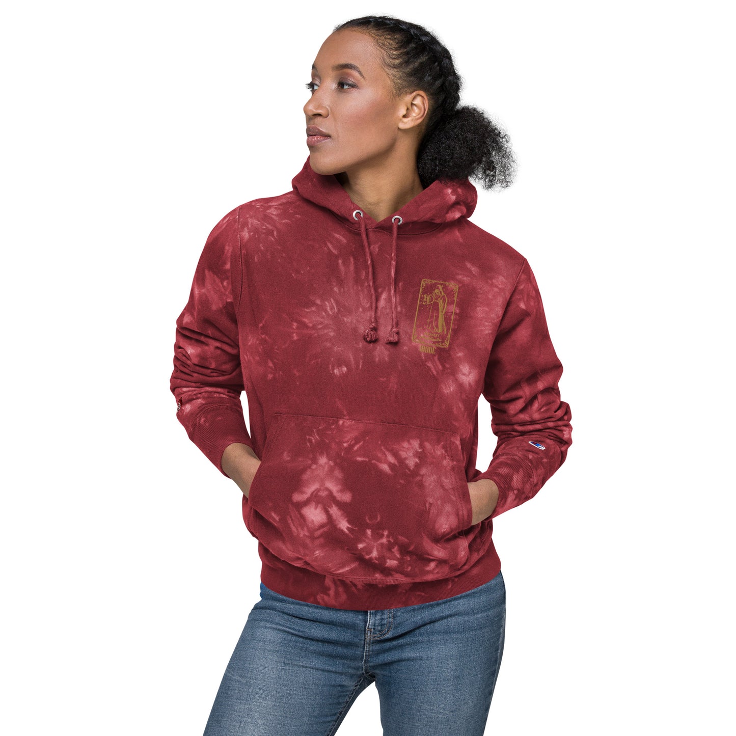 Hermit (Gold) Unisex Champion Tie-dye Hoodie