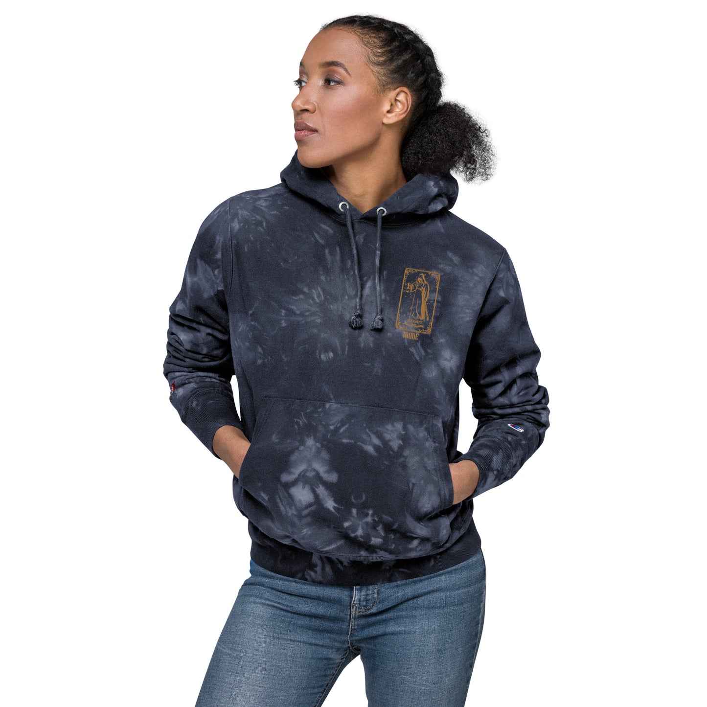 Hermit (Gold) Unisex Champion Tie-dye Hoodie