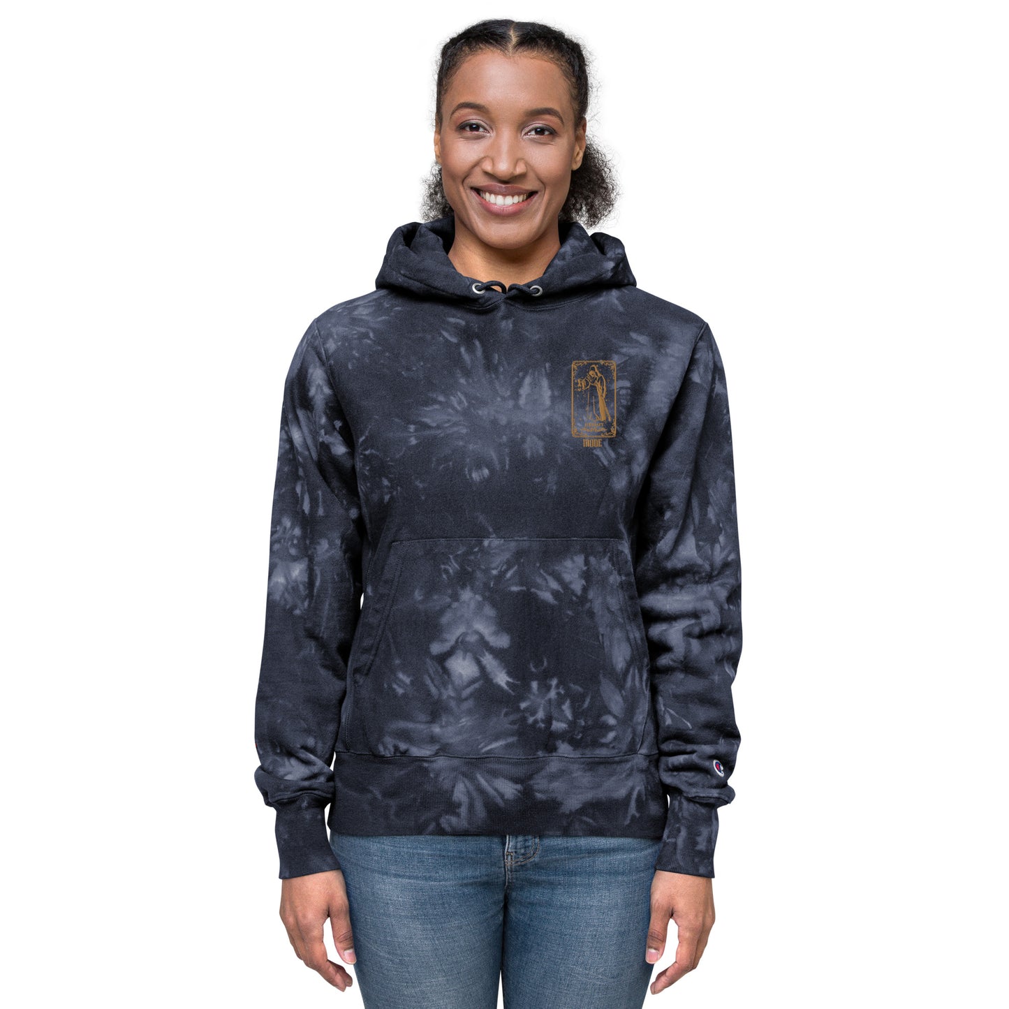 Hermit (Gold) Unisex Champion Tie-dye Hoodie