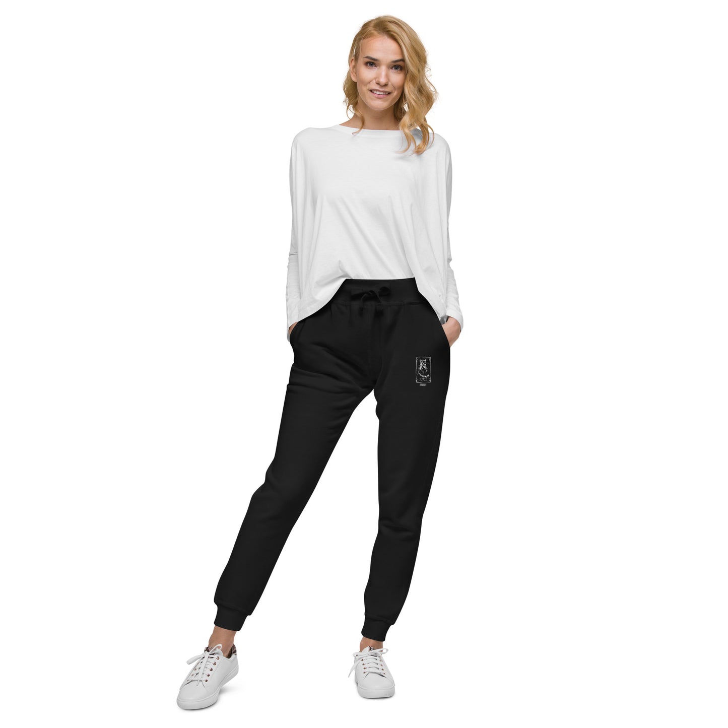 Empress (White) Unisex Fleece Sweatpants