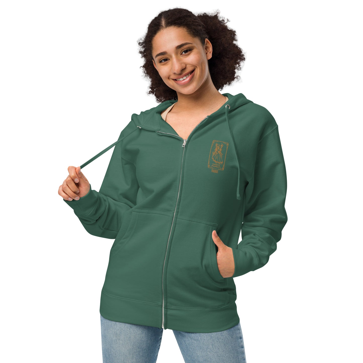 Empress (Gold) Unisex Fleece Zip Up Hoodie