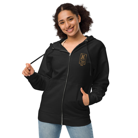 Empress (Gold) Unisex Fleece Zip Up Hoodie