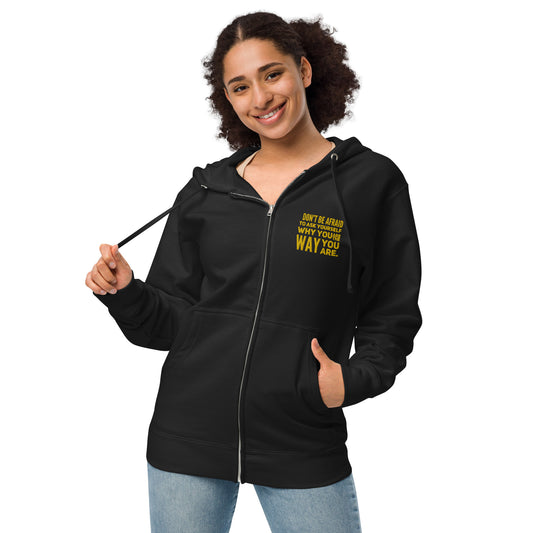 Ask Yourself #2 Unisex Fleece Zip Up Hoodie