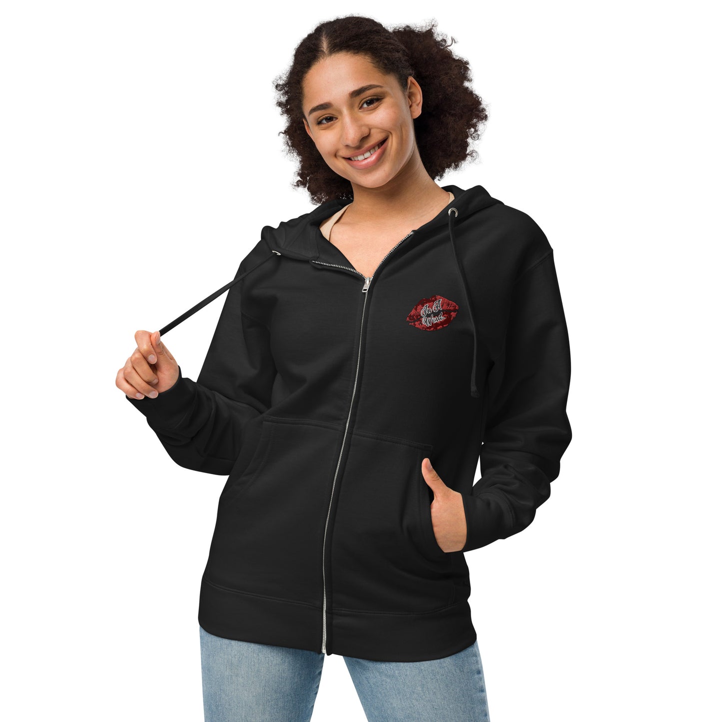 In A Word (Logo) Unisex Fleece Zip Up Hoodie