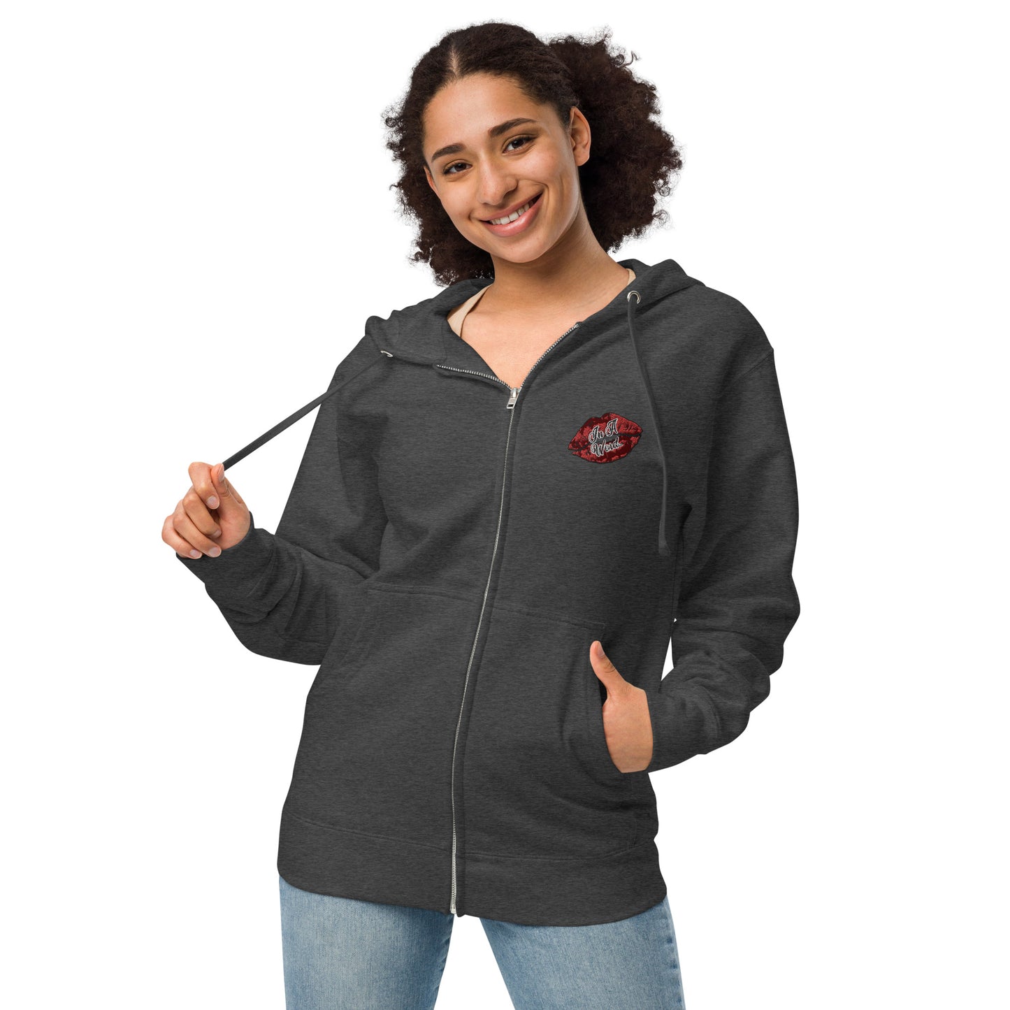 In A Word (Logo) Unisex Fleece Zip Up Hoodie