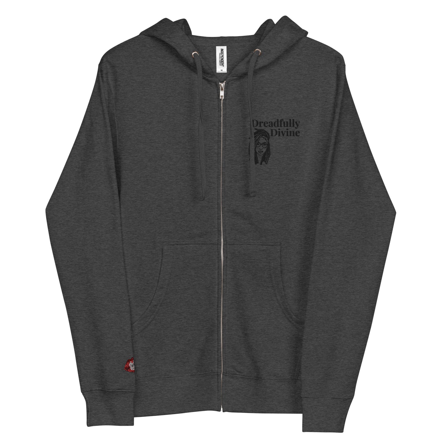 DD Woman (Black) Unisex Fleece Zip Up Hoodie